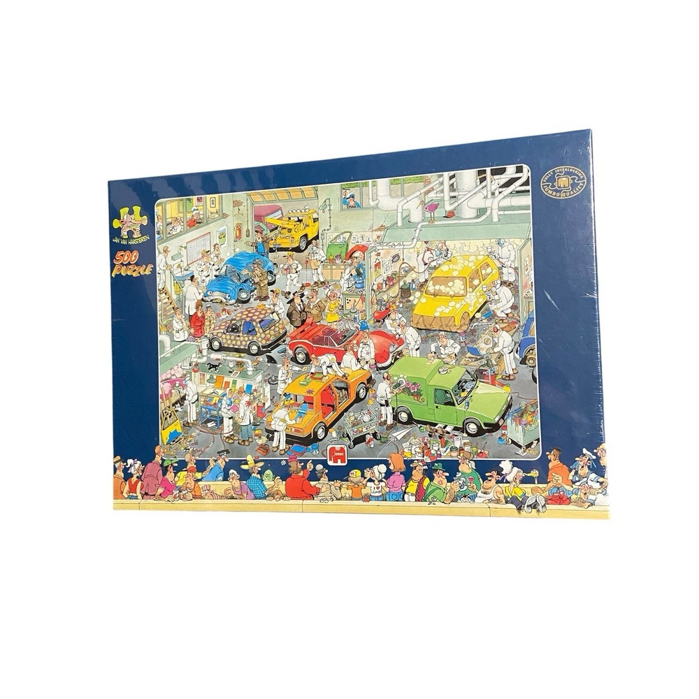 Jan Van Haasteren 500pc Puzzle "In The Car Respraying Shop" 00961 Sealed